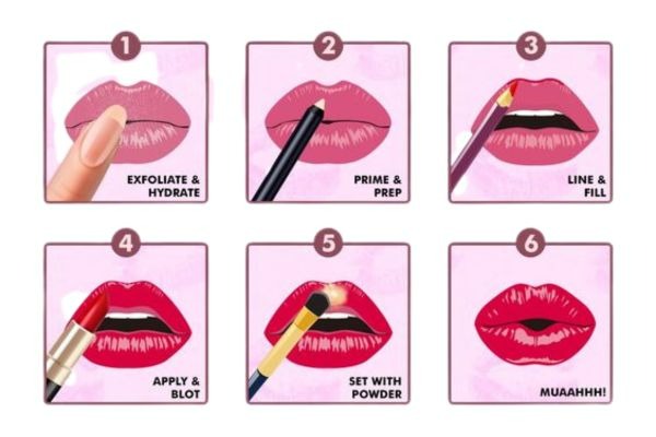 Các bước trang điểm môi