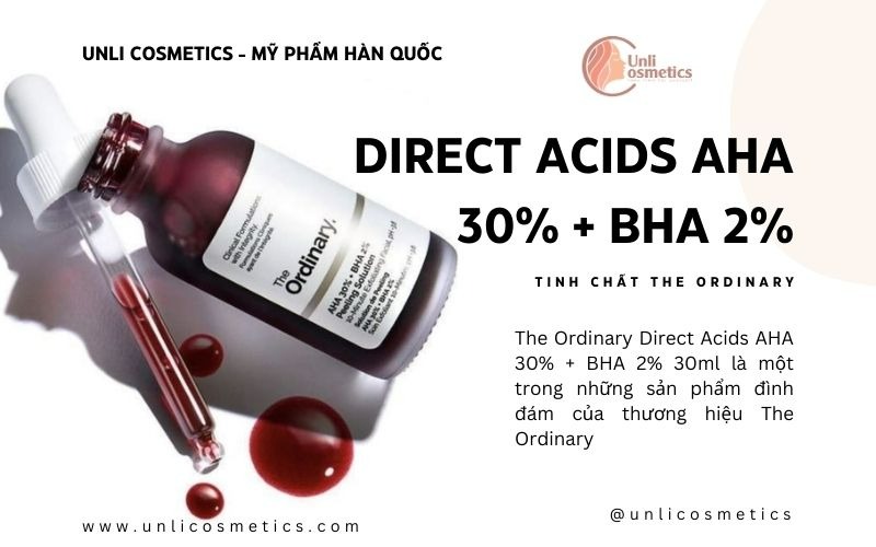 Serum tẩy tế bào chết, cải thiện mụn The Ordinary AHA 30% BHA 2% Peeling Solution