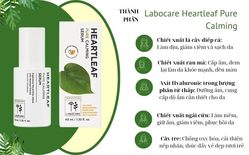 Tinh Chất Làm Dịu Da Chiết Xuất Diếp Cá Labocare tinh chất Heartleaf Pure Calming Serum 40ml
